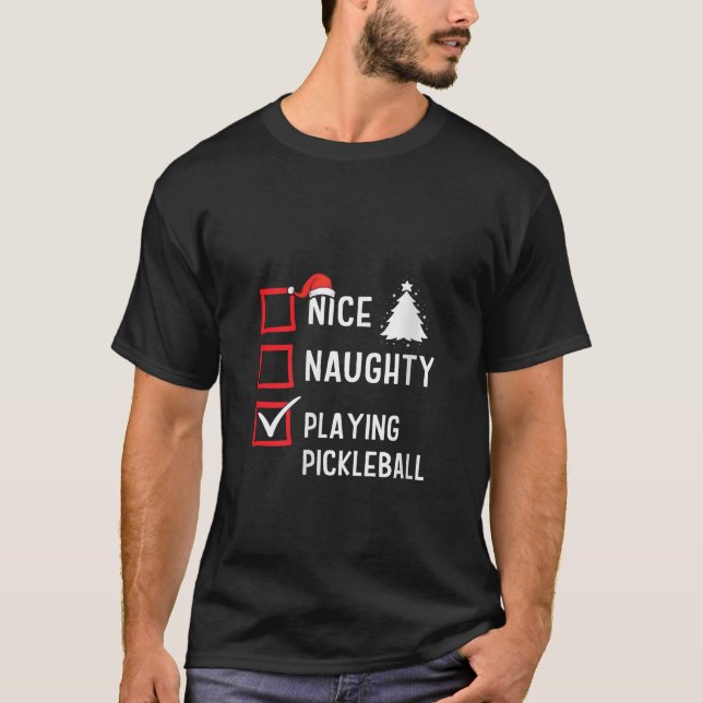 Womens Nice Naughty List Christmas Hobby Playing P T-Shirt (Vorderseite)