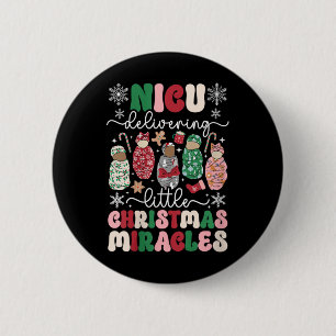 Womens Nicu Christmas Miracles Nicu Nurse Xmas Par Button