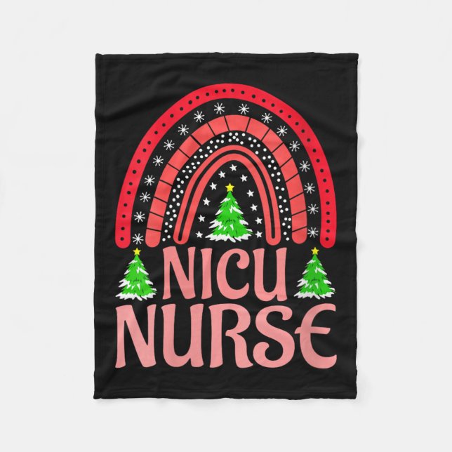 Womens Nicu Nurse Christmas Crew Nurselife Nursing Fleecedecke (Vorderseite)