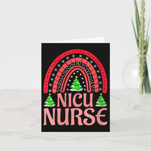 Womens Nicu Nurse Christmas Crew Nurselife Nursing Karte (Vorderseite)
