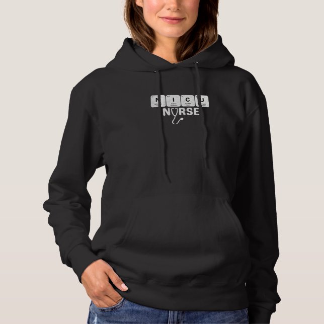 Womens NICU Nurse Periodic Table Neonatal Stethosc Hoodie (Vorderseite)