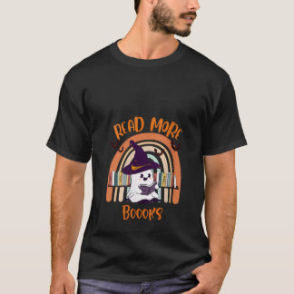 Womens Niedlich Ghost Read More Books Rainbow Hall T-Shirt