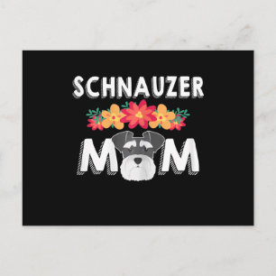 Womens Niedlich Schnauzer Mama Wer Liebe Schnauzer Postkarte