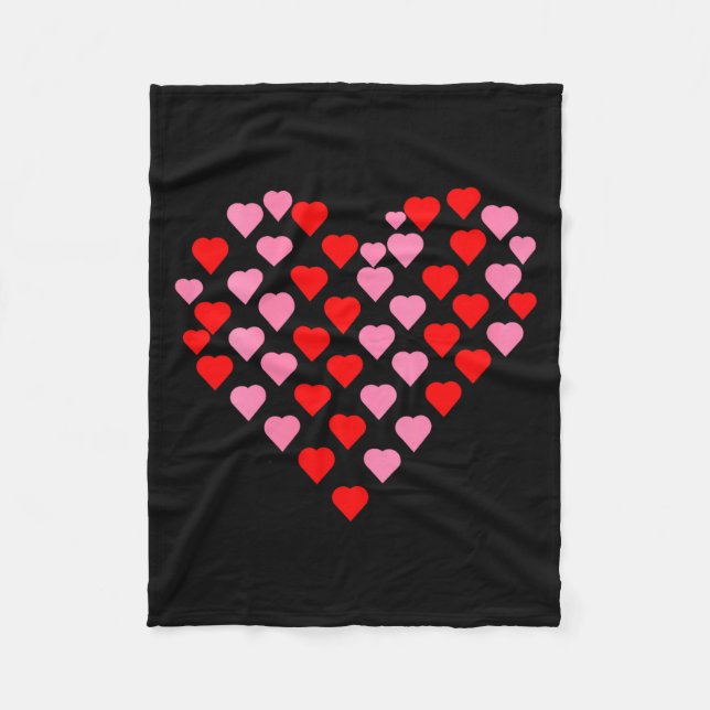 Women's Nk And Red Hearts Lovers Funny Valentine’s Fleecedecke (Vorderseite)
