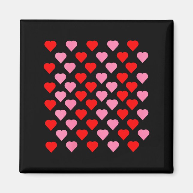 Women's Nk And Red Hearts Lovers Funny Valentine’s Magnet (Vorne)