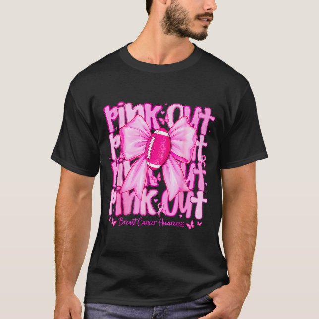 Womens Nk Out Football Tackle Breast Cancer Awaren T-Shirt (Vorderseite)