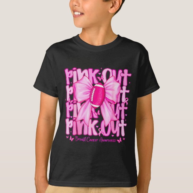 Womens Nk Out Football Tackle Breast Cancer Awaren T-Shirt (Vorderseite)