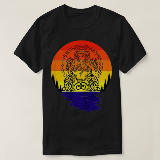 Womens Nordic Goddess Freyja T-Shirt (Design vorne)
