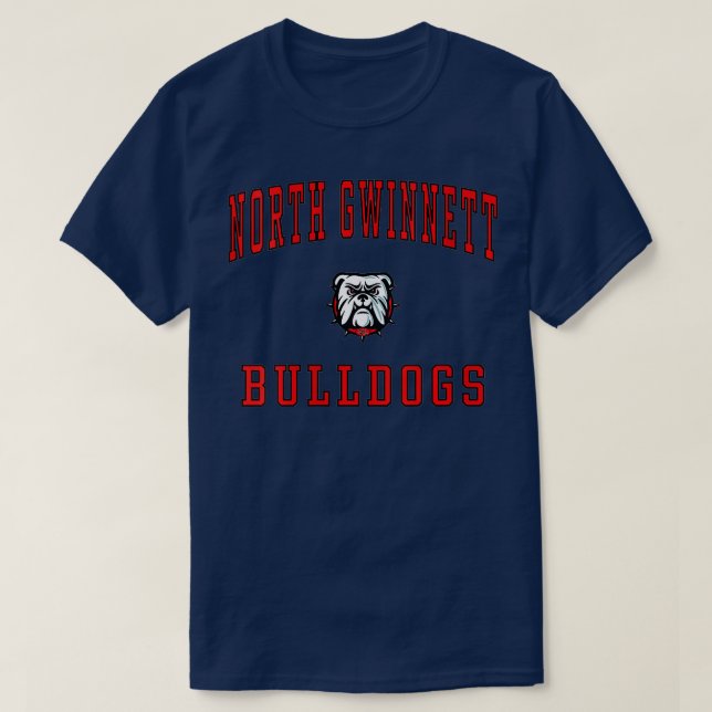 Womens North Gwinnett High School Bulldogs VNeck T-Shirt (Design vorne)