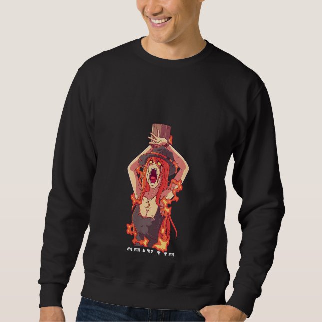 Womens Occult Bleibe Lit Satan Devil Hell Unholy A Sweatshirt (Vorderseite)