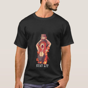 Womens Occult Bleibe Lit Satan Devil Hell Unholy A T-Shirt