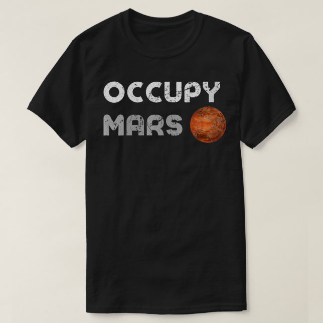 Womens Occupy Mars Astronomie Space Explorer Rocke T-Shirt (Design vorne)