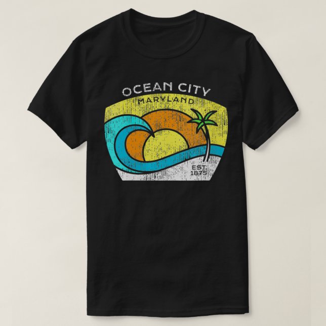 Womens Ocean City Maryland T s T-Shirt OC MD VNeck (Design vorne)