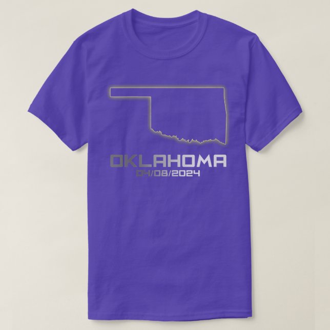 Womens Oklahoma America Astronomy Total Solar Ecli T-Shirt (Design vorne)