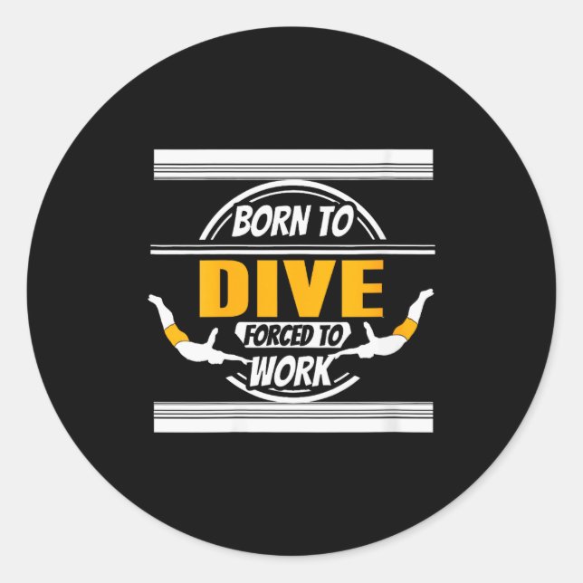 Womens Onate Diver Life Humor Career Balance Joke  Runder Aufkleber (Vorderseite)