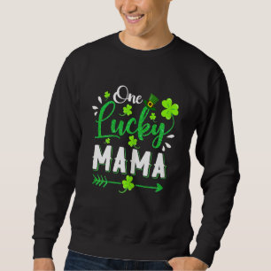 Womens One Lucky Mama Kleeblatt Leprechaun Hat St Sweatshirt