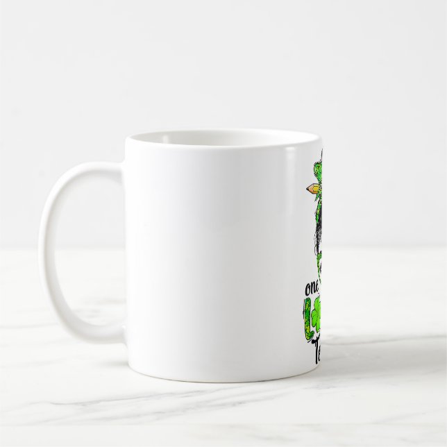 Womens One Lucky Teacher Funny St Patricks Day Mes Kaffeetasse (Links)