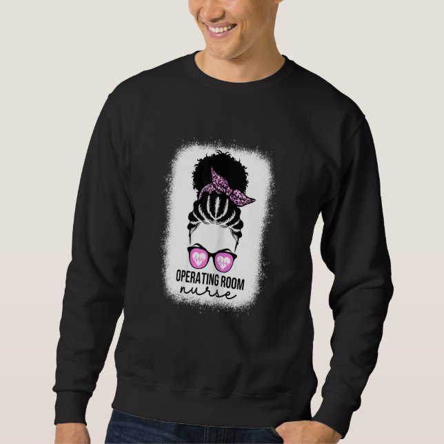 Womens Operating Room Nurse Black Afro Women OR Nu Sweatshirt (Vorderseite)