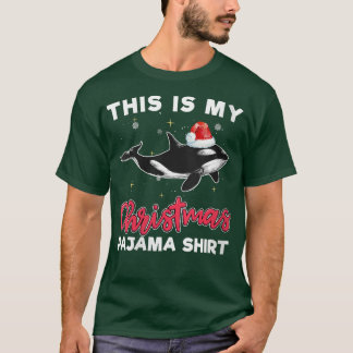 Womens Orca Whale Weihnachten Pajama Santa Orca Li T-Shirt
