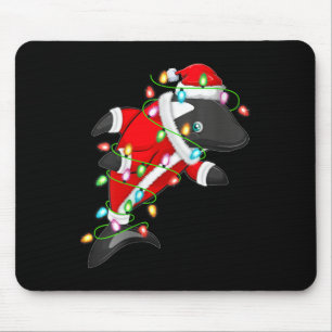 Womens Orca Xmas Lighting Santa Costume Orca Chris Mousepad