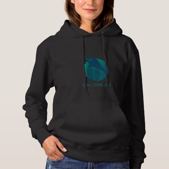Womens Orcas Island Wa Osprey Sea Green Raptor Oce Hoodie (Vorderseite)