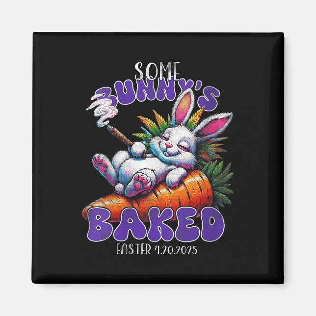 Womens Ostersonne Witziger Rauchen Rabbit 4_20 Magnet (Vorne)