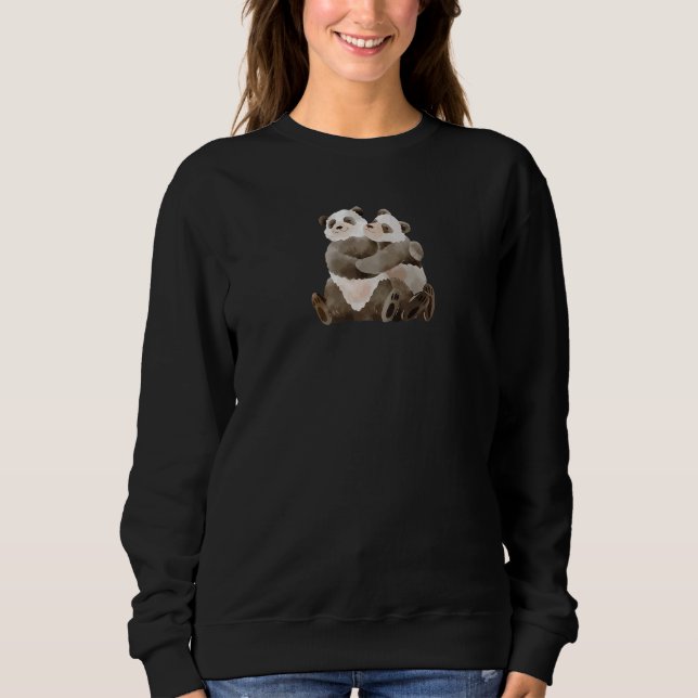 Womens Outfit for panda fan cute panda couple in w Sweatshirt (Vorderseite)