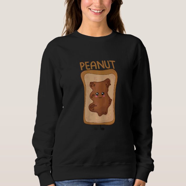 Womens Peanut Butter And Jelly Best Friend Matchin Sweatshirt (Vorderseite)