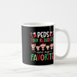 Womens Peds Tiny Reindeer Christmas Peds Nurse Xma Kaffeetasse