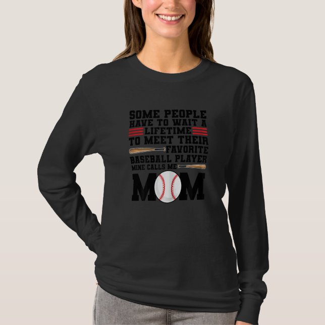 Womens People wait lifetime meet baseball Baseball T-Shirt (Vorderseite)