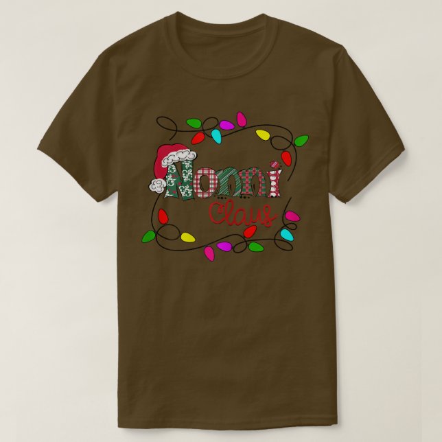 Womens Personalisiert Christmas Nonni Claus Xmas L T-Shirt (Design vorne)