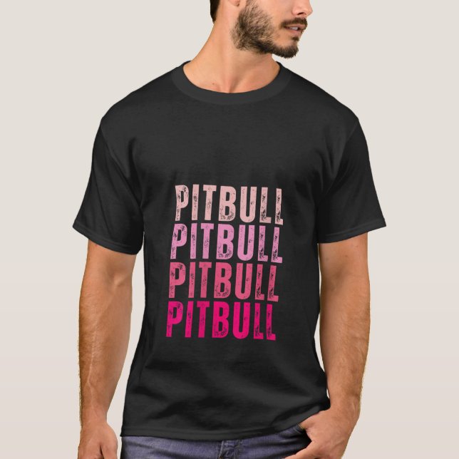 Womens Personalized Name Pitbull I Love Pitbull Vi T-Shirt (Vorderseite)