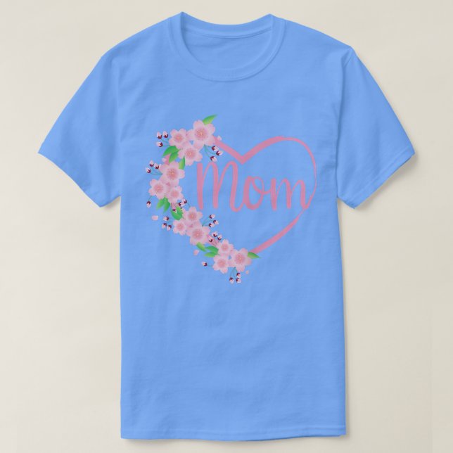 Womens Pink Cherry Blüten Sakura Umgebung a H T-Shirt (Design vorne)