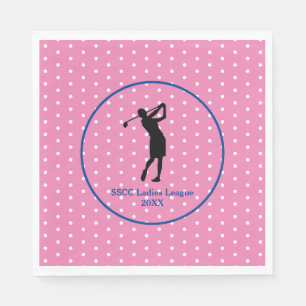 Women's Pink Punkt Golf Party Plate Serviette