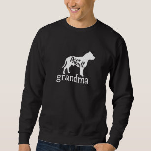 Womens Pitbull Oma Pitbull Dog Puppy Pet Chr Sweatshirt