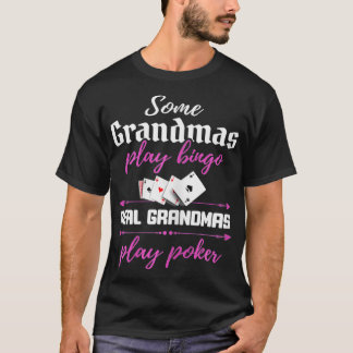 Womens Poker Oma Funny Poker Großmotte spielen T-Shirt
