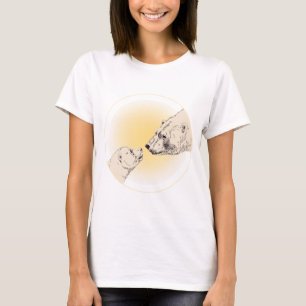 Womens Polar Bear Kiss T - Shirt
