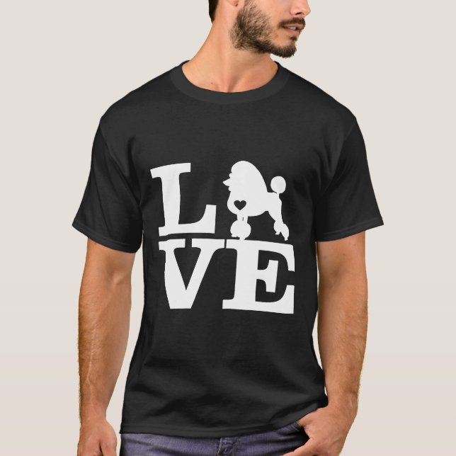 Womens Poodle Lover Dog T-Shirt (Vorderseite)
