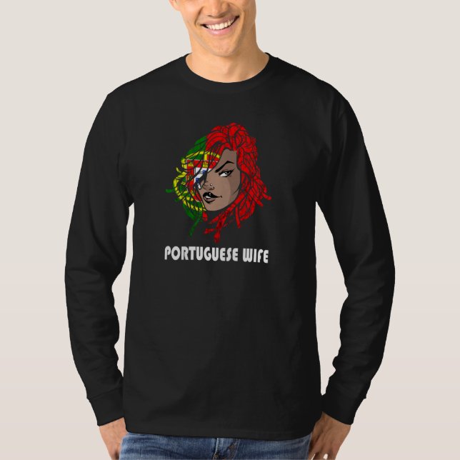 Womens Portuguese Wife Portugal Portuguese Roots P T-Shirt (Vorderseite)