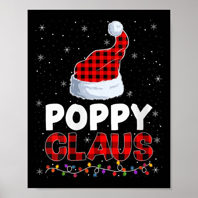 Womens Ppy Claus Christmas Pajamas Santa Matching  Poster (Vorne)