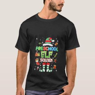 Womens Preschool Elf Squad Christmas Light Anzug S T-Shirt