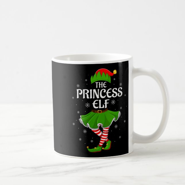 Womens Princess Elf Christmas Family Girls Women E Kaffeetasse (Rechts)