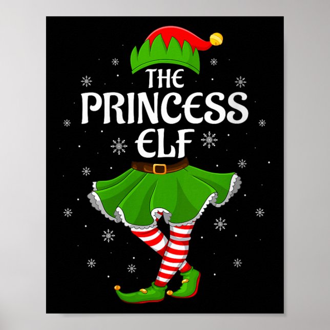 Womens Princess Elf Christmas Family Girls Women E Poster (Vorne)