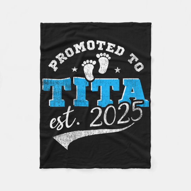Womens Promoted To Tita 2025 New Filino Aunt Vinta Fleecedecke (Vorderseite)