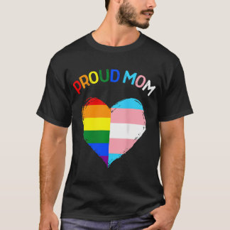 Womens Proud Ally Lgbtq Transgender Proud Mama Pro T-Shirt