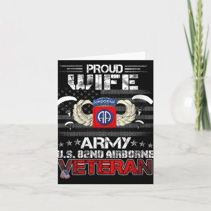 Womens Proud Ehefrau Army Us 82. Im Flugzeug Veter Karte