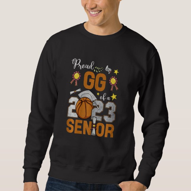 Womens Proud GG Of A 2023 Senior Basketball Gradua Sweatshirt (Vorderseite)