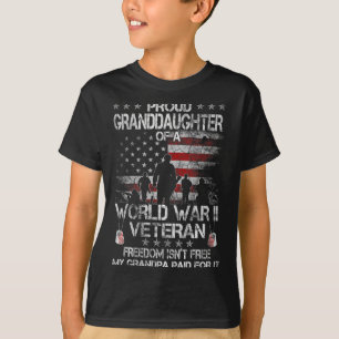 Womens Proud Grandtochter einer Wwii Veteran Us Fl T-Shirt