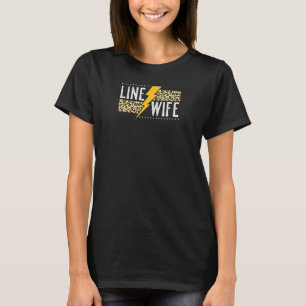 Womens Proud Line Ehefrau - Lineworker Husband Lin T-Shirt