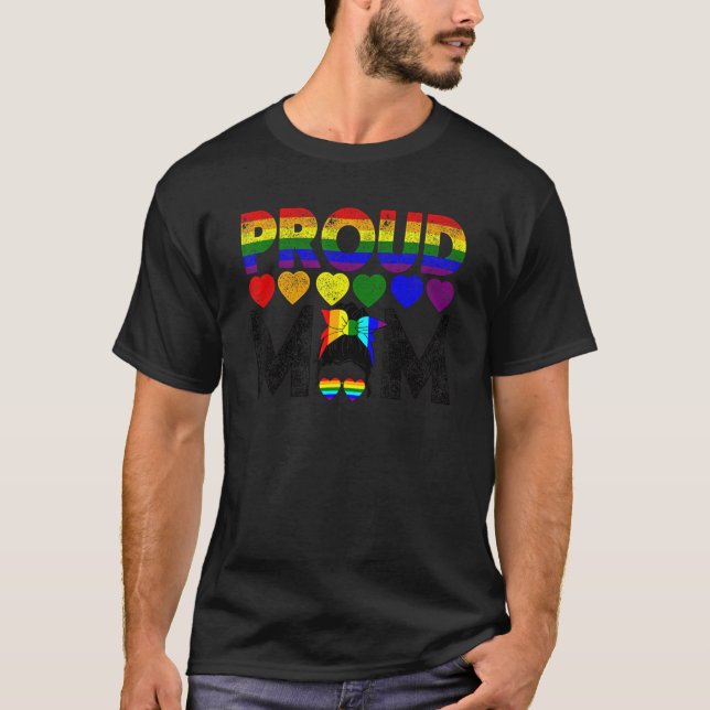 Womens Proud Mom Lgbt T-Shirt (Vorderseite)